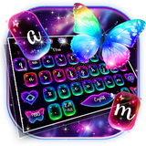 keyboard.theme.neon.colorful.butterfly.shinny