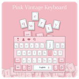 keyboard.theme.pink.vintage.cute.simple
