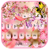 keyboard.theme.cute.pink.summer.flowers
