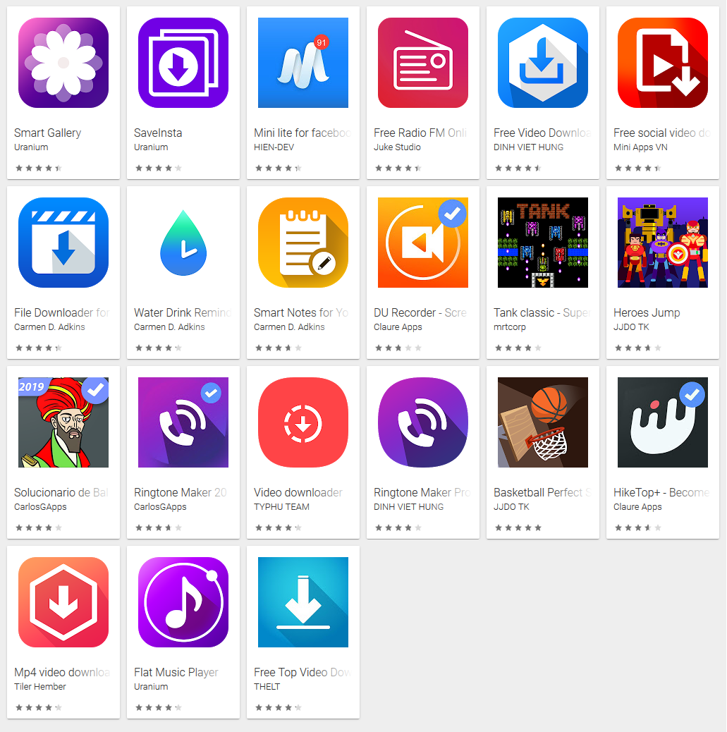 لیست برنامه‌های آلوده به تبلیغ‌افزار Ashas